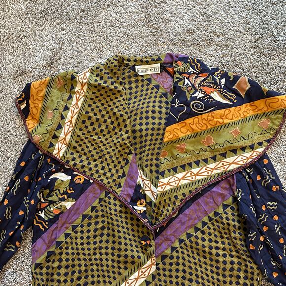 VTG COMPONIX Oversized Collar Jacket Size 8 Art to Wear 90s Whimsygoth Eclectic - Picture 2 of 10